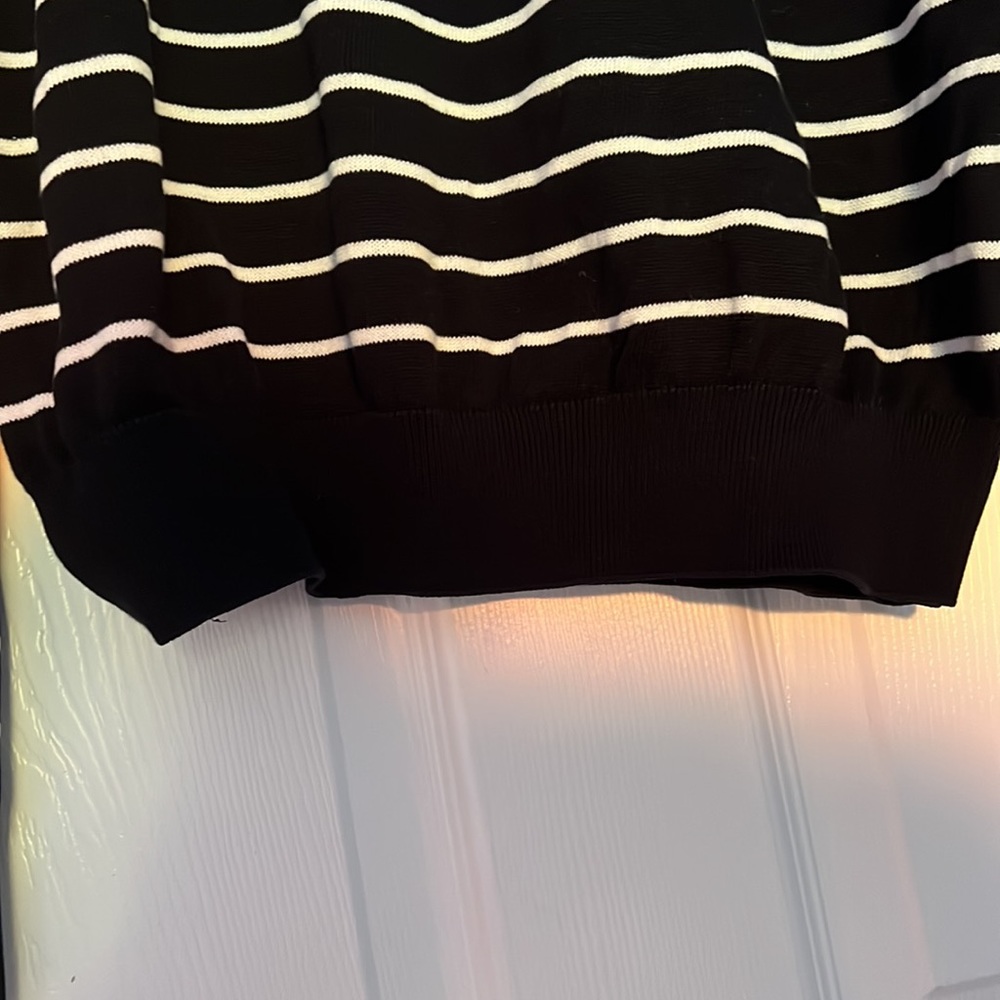 Mens Crewneck Navy blue & white Sweater - Picture 3 of 5
